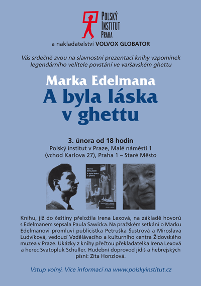 Prezentace knihy Marka Edelmana: A byla lska v ghettu